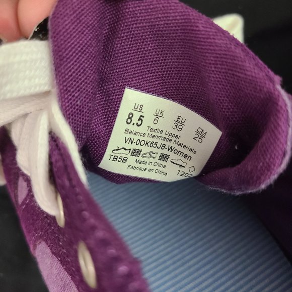 Purple Two Tone Low Top Vans - Picture 2 of 4